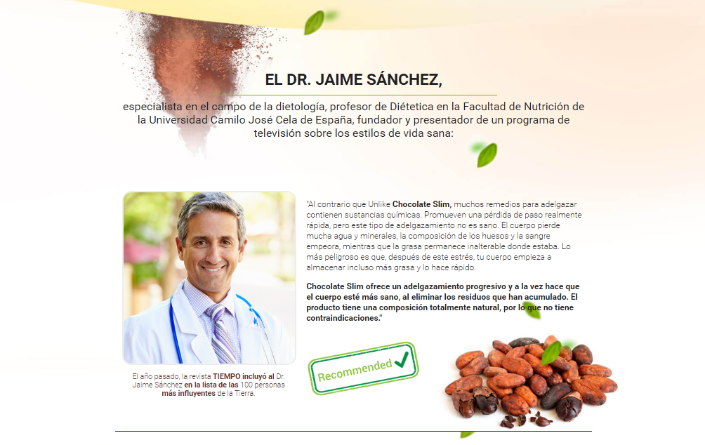testimonios chocolate slim