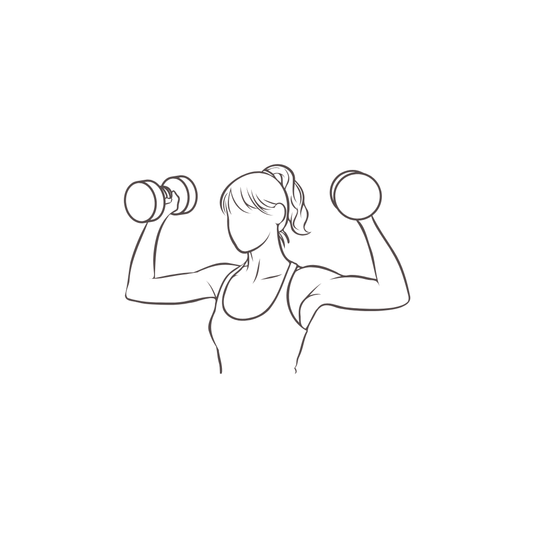 Ejercicio y deporte, adn femenino, icono