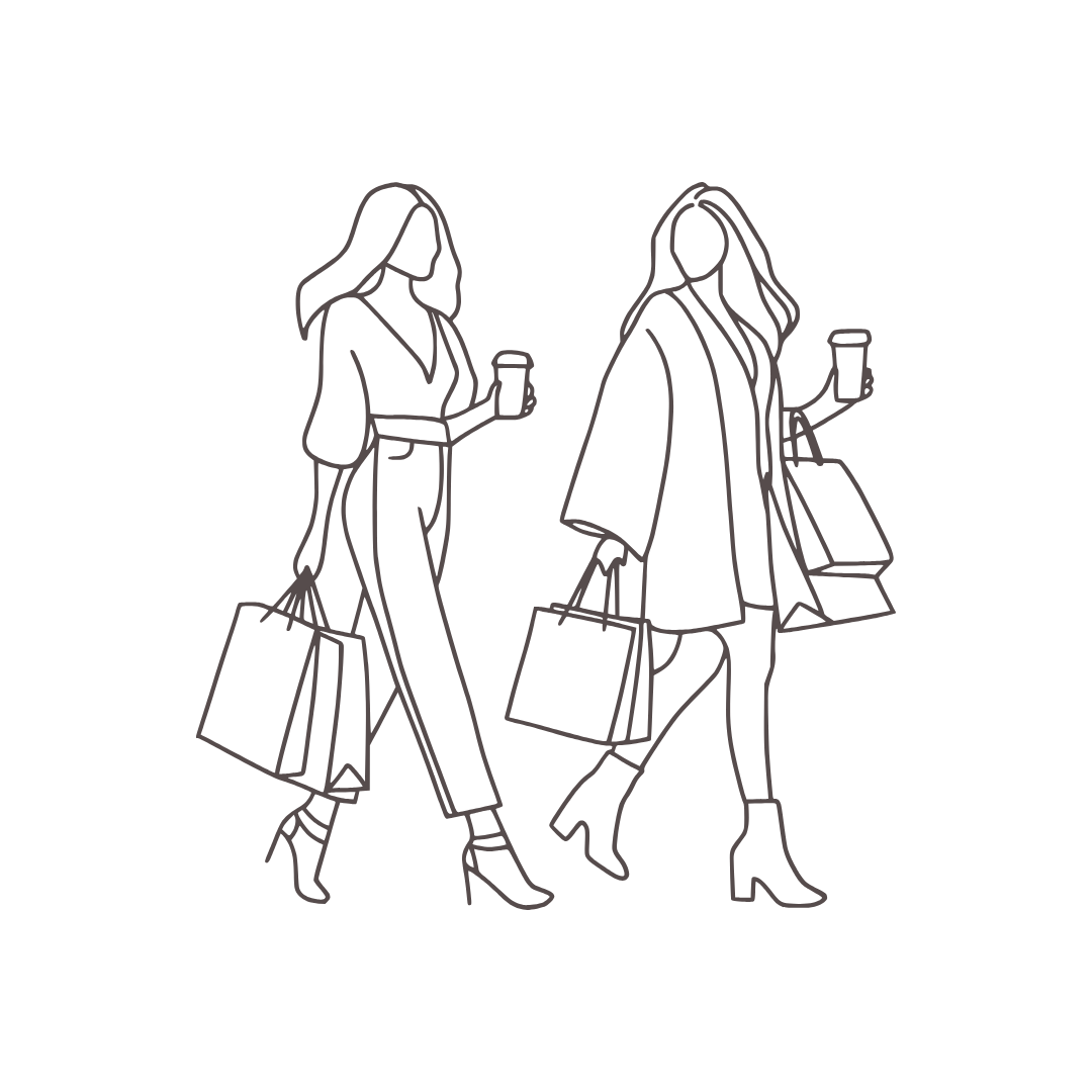 adn femenino, guía de compras, icono